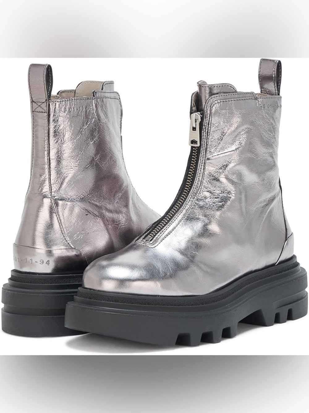 🥰🥰🥰 AllSaints Othello Zip Leather Boot Loafer size 7 US